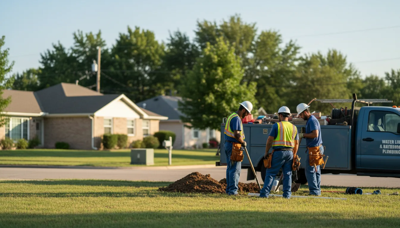 Residential water line and bathroom plumbing service in Poland, ME